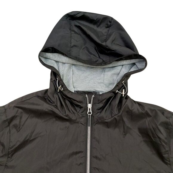 Free Country Windbreaker Mens Medium Black Lined Hooded Full Zip Outdoor Travel - Picture 8 of 12